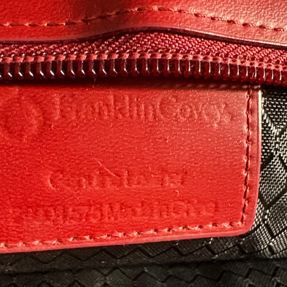 CBK Franklin Covey Deep Red Leather Tote - Picture 6 of 13
